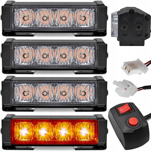 DIODOWE KOGUTY LED STROBOSKOPY LAMPY OSTRZEGAWCZE HOALTE 12V 24V STROBO KPL na Arena.pl