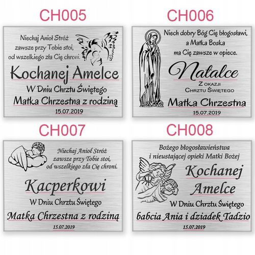 SREBRNY OBRAZEK PAMIĄTKA CHRZTU ŚWIĘTEGO ANIOŁEK ANIOŁ STRÓŻ CHRZEST GRAWER na Arena.pl