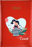 Kalendarz A5 2026 tygodniowy KSIĄŻKOWY PREZENT na dzień taty + imię