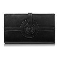 portfel damski skórzany czarny duży w orientacji poziomej