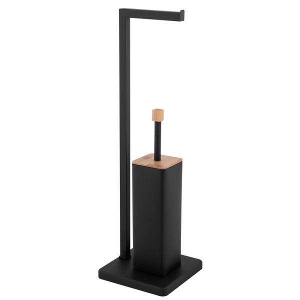 Stojak WC na szczotkę i papier toaletowy bambus - Yoka zdjęcie 3