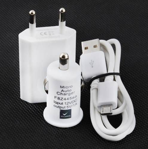 ZESTAW ŁADOWAREK 3in1 MICRO USB na Arena.pl