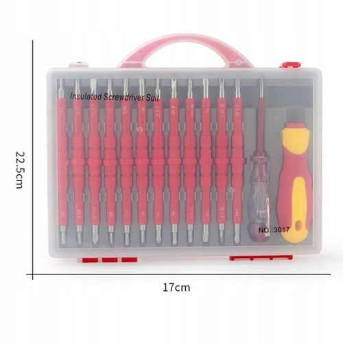 ZESTAW IZOLOWANYCH ŚRUBOKRĘTÓW DLA ELEKTRYKA 25szt na Arena.pl