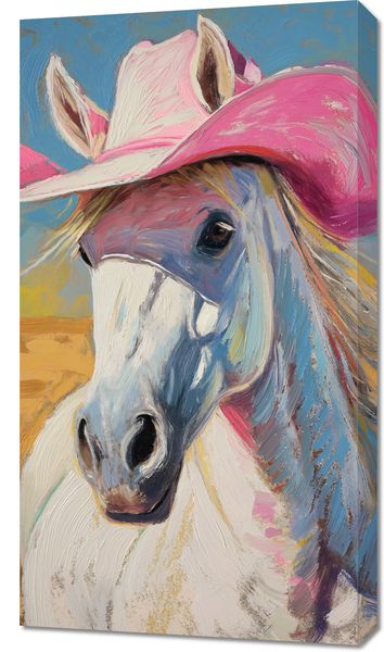 Obraz 50x90cm Różowy Kapelusz zdjęcie 1