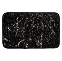 Dywaniki łazienkowe kpl. 2 el. czarny stylowy srebrny wzór miękkie puszyste