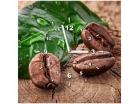 40X40CM ZEGAR ZIARNA KAWY DESCE OBRAZ