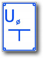 U - Orientacyjna Przyłączenia Uziomu 140X200 Tabliczka Pcv Płyta Wodociągi