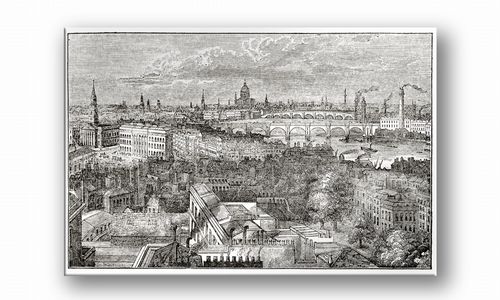 OBRAZ NA PŁÓTNIE 072 Grafika miejska 30x20cm na Arena.pl