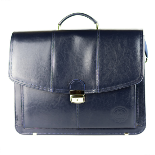 518 Teczka męska 3-komorowa - granat KEMER na Arena.pl