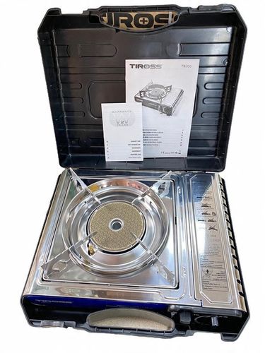 Kuchenka turystyczna gazowa Tiross srebrna TS-266 na Arena.pl