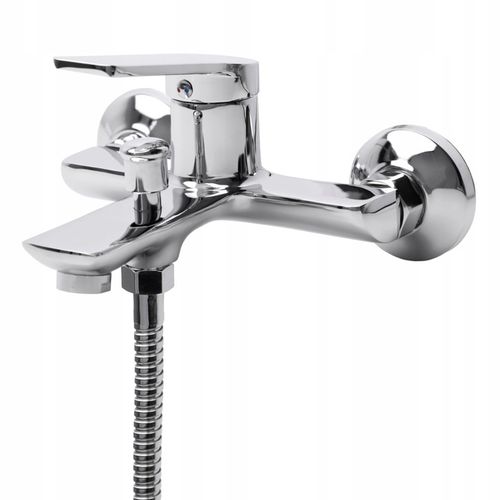 Bateria wannowa z prysznicem i wężem ścienna kran do wanny prysznic na Arena.pl