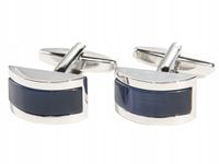 SPINKI DO MANKIETÓW SREBRNE GRANAT MASA W PUDEŁKU