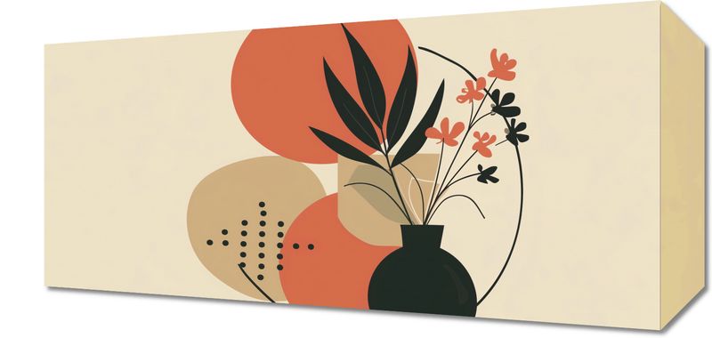 Obraz 40x20cm Wazon z Kwiatami zdjęcie 1