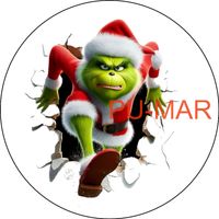 Opłatek na tort GRINCH Świąt Nie Będzie Postać Boże Narodzenie Mikołaj