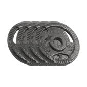 Obciążenie żeliwne zestaw 4x1.25kg 6kg otwór 31mm talerz z uchwytami Rebel