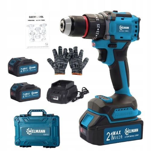 PROFESJONALNA WIERTARKO WKRĘTARKA AKUMULATOROWA 2AKU 3 Ah 21V UDAROWA na Arena.pl