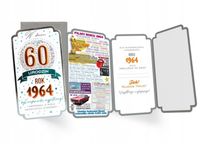 Okazjonalna KARTKA Na ŻYCZENIA URODZINOWE Karnet Urodziny 60 roczniki EXTRA