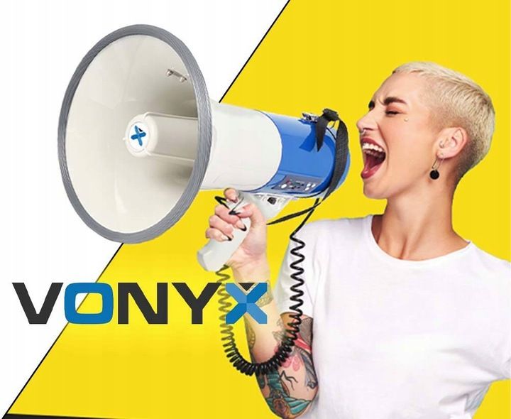 Megafon MOCNY 60W VONYX MP3/ USB/ SD/ SYRENA zdjęcie 8