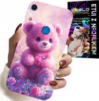 ETUI DO HUAWEI Y6S - SŁODKI MIŚ NA RÓŻOWYM TLE, CASE + SZKŁO