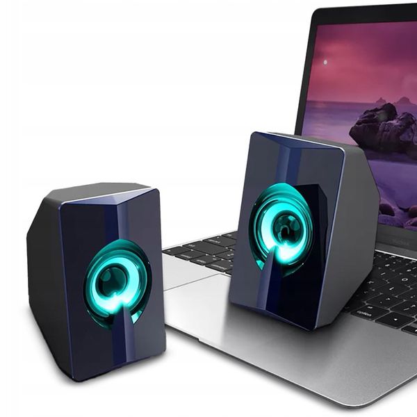 GŁOŚNIKI KOMPUTEROWE LED LAPTOP PC USB T-WOLF S5 zdjęcie 2