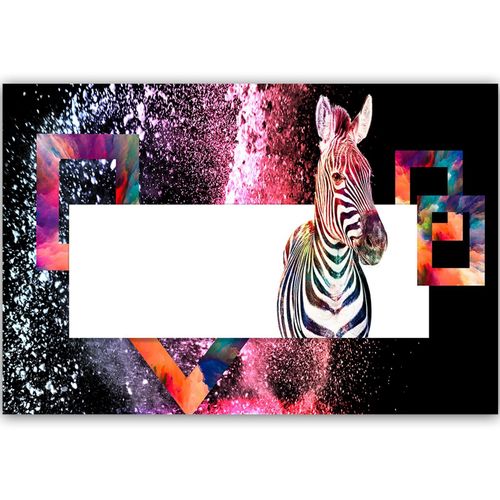 Deco Panel, Kolorowa zebra 1 90x60 na Arena.pl