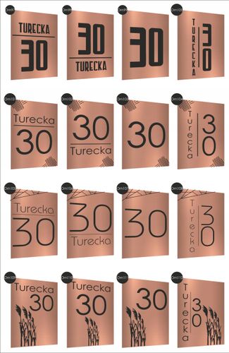 Tabliczka Tablica ADRESOWA nierdzewna dibomd 40x30 NUMER NA DOM złota na Arena.pl