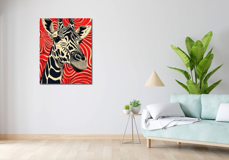 Obraz 70x90cm Wzrok Żyrafy zdjęcie 2