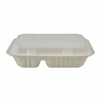 Menu box pojemnik dwudzielny pulpa 230x156x65mm 125 szt.