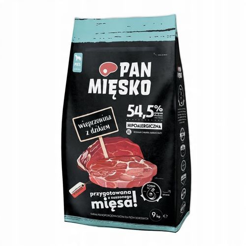 Pan Mięsko sucha karma dla psa Wieprzowina z dzikiem chrupki XL 9kg na Arena.pl