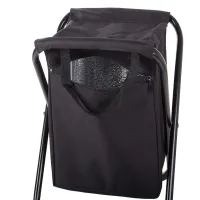 Krzesło wędkarskie turystyczne taboret z torbą termiczną kolor czarny