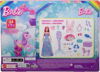 LALKA BARBIE DREAMTOPIA KALENDARZ ADWENTOWY 24 niespodzianki + lalka HRG90
