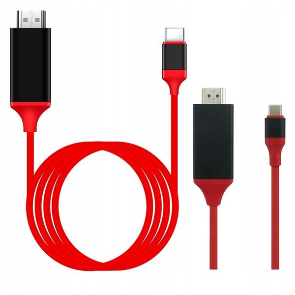 KABEL HDMI USB-C 3.1 TYP C KABEL ADAPTER MHL 2m 4K dla SMARTFONA zdjęcie 1