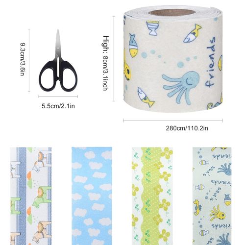 Zestaw 4 Wodoszczelnych Taśm Uszczelniających 280x8 cm Wielobarwne PVC na Arena.pl