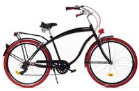Rower Dallas Cruiser Men 28" 7spd Alu - czarny z czerwonym