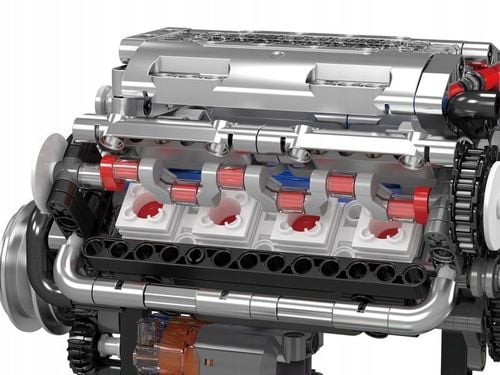 KLOCKI MOULD KING 10088 MODEL SILNIKA V8 OŚMIOCYLINDROWY SILNIK BENZYNOWY na Arena.pl