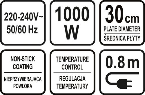 naleśnikarka 1000w 30cm - w-67470 na Arena.pl