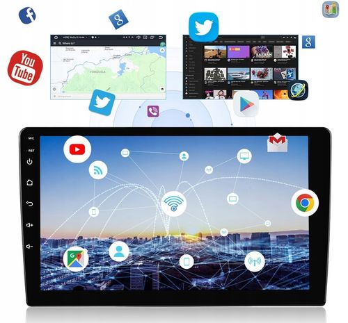 RADIO SAMOCHODOWE 2 DIN 4GB/64GB ANDROID AUTO CARPLAY ANDROID 13 RDSDSP 10" na Arena.pl