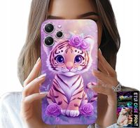 ETUI DO XIAOMI REDMI 12 4G - SŁODKI TYGRYSEK NA RÓŻOWYM TLE + SZKŁO
