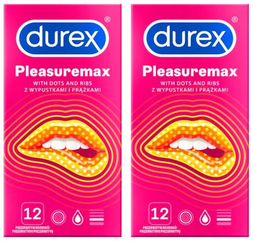 DUREX PLEASUREMAX prezerwatywy z wypustkami i prążkami nawilżane 24 szt. na Arena.pl