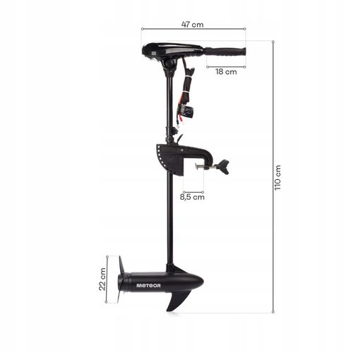 Silnik elektryczny zaburtowy do łodzi pontonu akumulator ład Meteor 68 lbs na Arena.pl