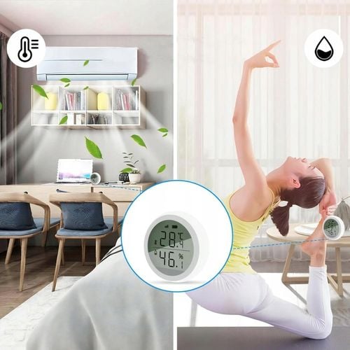 Czujnik Temperatury i Wilgotności ZigBee TUYA LCD Smart Life Dom na Arena.pl
