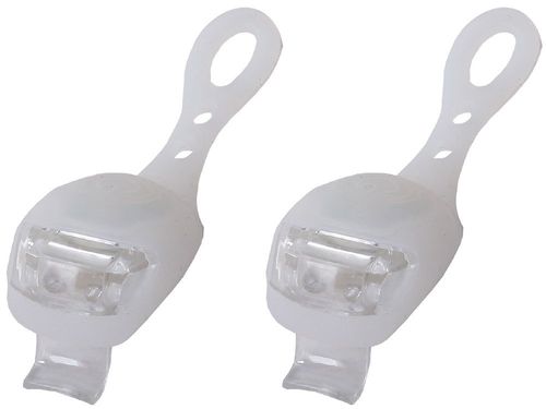OŚWIETLENIE ROWEROWE LAMPKI 2 LED PRZÓD ROWER BIAŁE 2SZT SILIK na Arena.pl