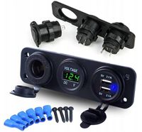 Panel sterowania gn. zapalniczki USB Woltomierz