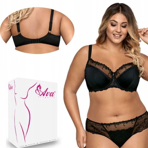 AVA stanik biustonosz półusztywniany wygodny AV-1030 SEMI-SOFT czarny 85G na Arena.pl