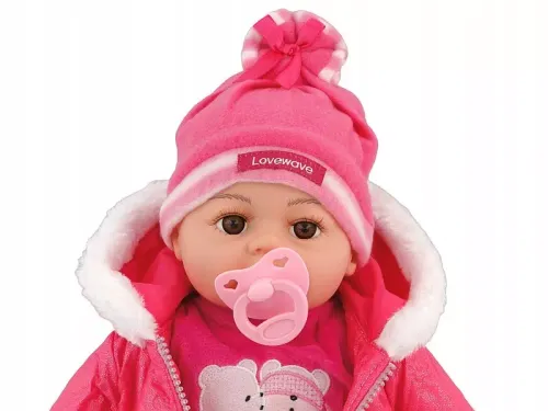 LALKA JAK ŻYWA BOBAS 45cm MÓWI butelka smoczek NEW na Arena.pl