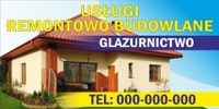 gotowy BANER usługi budowlane GLAZURNICTWO PROJEKT