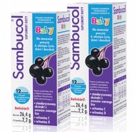Sambucol Baby czarny bez, na odporność 12 saszetek x2
