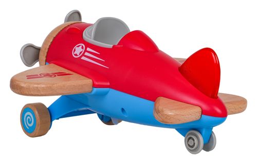 Drewniany Samolot Czerwony na Arena.pl