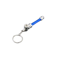 Fajka Metalowa Składana w Formie Breloka Mini do Kluczy Niebieska