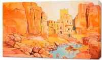 Obraz 100x60cm Ruiny pod Słońcem